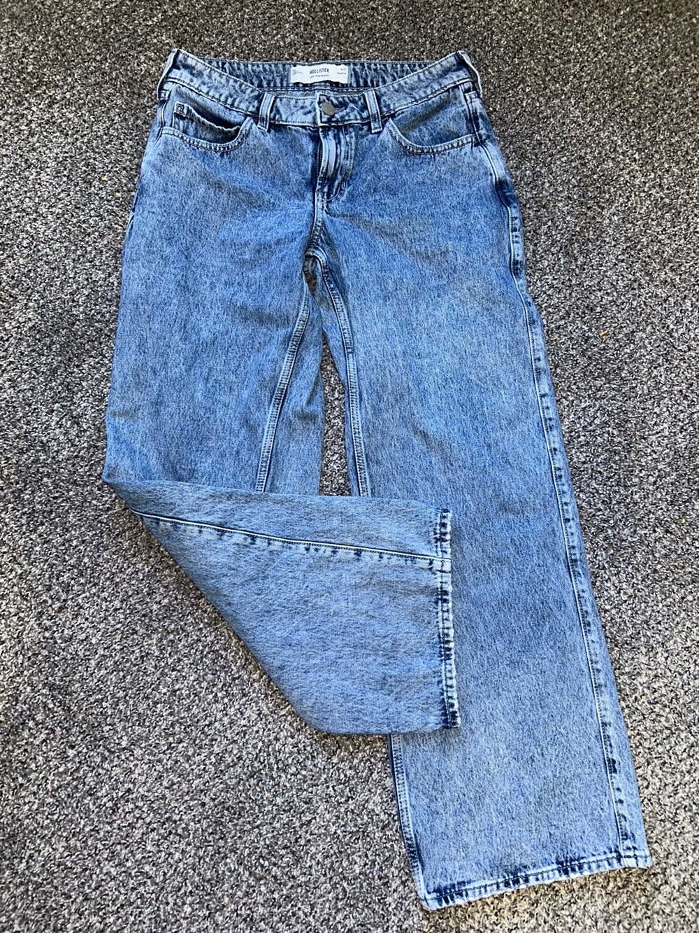 Hollister Light Wash Low Rise Baggy Jeans